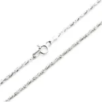 17.5" (45cm) Helix Foxtail Chain - Exquisite Sterling Silver Necklace