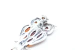 Wise Owl Brooch - Handcrafted Sterling Silver with Baltic Amber Stones - Image 4