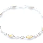 Elegant Butterscotch Amber Infinity Bracelet Stylish & Romantic | Shop Now