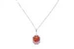 Princess Crown Amber Pendant - Exquisite Sterling Silver | Elegance & Sophistication - Image 3