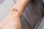 Silver Link Chain Infinity Bracelet - Elegant Sterling Silver & Baltic Amber - Image 5
