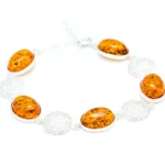 Stunning Alternating Filigree Statement Amber Bracelet - Shop Now for Unique Elegance