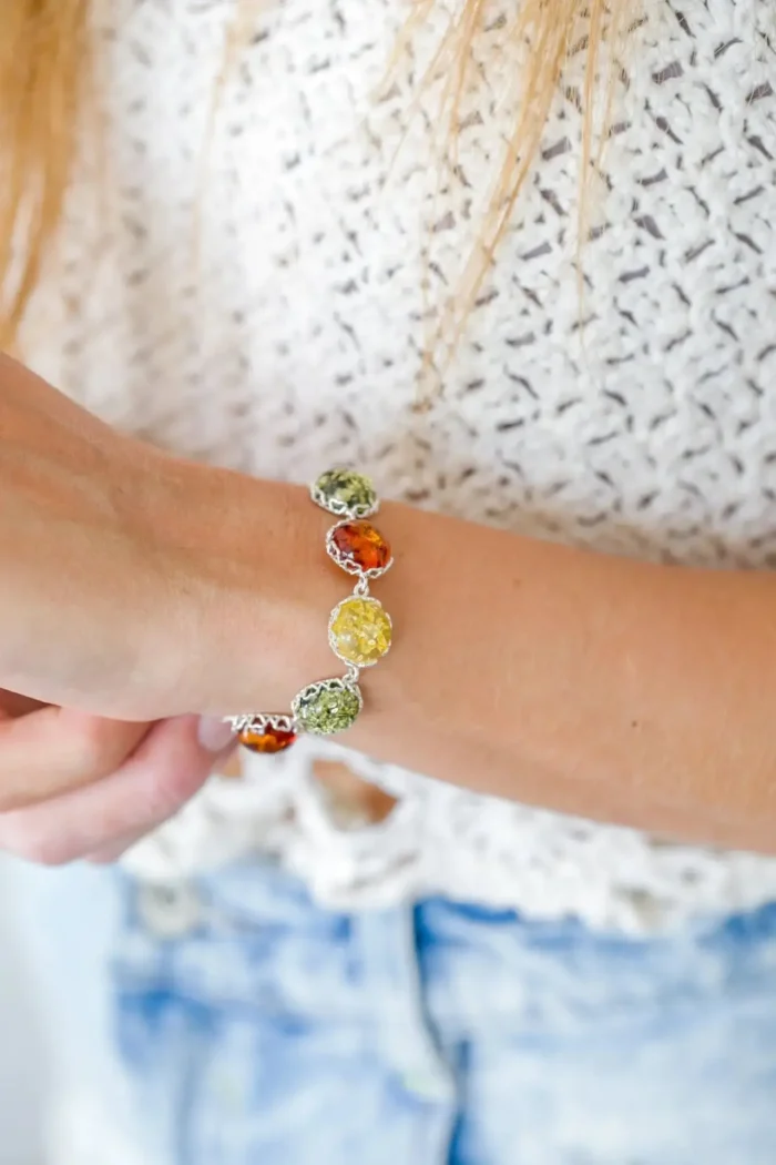 Shop Round Candy Amber Bracelet - Handcrafted Baltic Beauty Pieces - Image 8