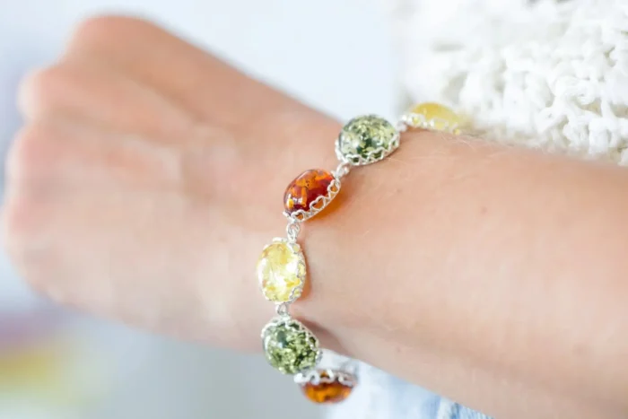 Shop Round Candy Amber Bracelet - Handcrafted Baltic Beauty Pieces - Image 9