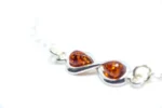 Infinity Charm Anklet Chain - Dainty Sterling Silver with Baltic Amber | Timeless Elegance - Image 5