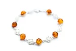 Lucky Clover Amber Bracelet - Authentic Baltic Amber & Sterling Silver | Lucky Charm Jewelry