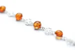 Lucky Clover Amber Bracelet - Authentic Baltic Amber & Sterling Silver | Lucky Charm Jewelry - Image 3