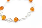 Lucky Clover Amber Bracelet - Authentic Baltic Amber & Sterling Silver | Lucky Charm Jewelry - Image 5