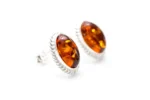 Amber Quintessence Stud Earrings - Timeless Baltic Amber & Sterling Silver Jewelry - Image 3