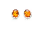 Amber Quintessence Stud Earrings - Timeless Baltic Amber & Sterling Silver Jewelry - Image 4