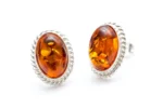 Amber Quintessence Stud Earrings - Timeless Baltic Amber & Sterling Silver Jewelry - Image 6