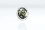Green Amber Quintessence Statement Ring - Sparkling Cocktail Ring | Baltic Amber & Sterling Silver - Adjustable Size - Image 5