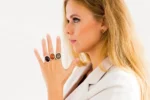Green Amber Quintessence Statement Ring - Sparkling Cocktail Ring | Baltic Amber & Sterling Silver - Adjustable Size - Image 10