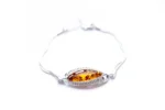 Contemporary Amber Chain Bracelet - Sterling Silver & Baltic Amber | Stylish & Elegant