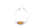 Contemporary Amber Chain Bracelet - Sterling Silver & Baltic Amber | Stylish & Elegant - Image 4