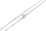 Elegant Sterling Silver Diamond Ball Chain Necklace - 21.6" (55cm)