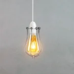 Chrome Metal Balloon Cage Wall Light - Easy Fit Hanging Lampshade - Vintage Industrial Design