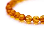 Elegant Orange Amber Sphere Bead Bracelet - Natural Baltic Amber Jewelry for Men & Women - Image 2