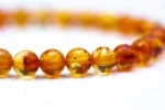 Elegant Orange Amber Sphere Bead Bracelet - Natural Baltic Amber Jewelry for Men & Women - Image 3