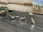 Vibhsa Dog Cat & Bird Ring Holders Set - Silver | Elegant Home Decor & Jewelry Storage Solution