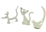 Vibhsa Dog Cat & Bird Ring Holders Set - Silver | Elegant Home Decor & Jewelry Storage Solution - Image 2