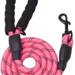 Control & Style with Peteeza Furry 5 FT Reflective Dog Leash - Pink