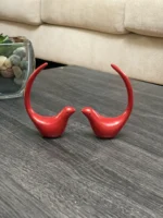 Vibhsa Red Bird Figurines - Handcrafted Happiness & Healing Decor for Your Home