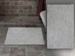 CHICOS HOME Luxurious & Absorbent Ivory & White Bath Rug 20" x 32" - Soft Cotton Comfort - Image 2