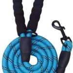 5 FT Thick Highly Reflective Dog Leash - Durable & Comfortable - Blue