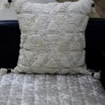 Large Beige 22"x 22" Throw Pillow for Couch | Decorative Sofa Pillow - Elegant & Comfortable Home Decor