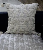 Large Beige 22"x 22" Throw Pillow for Couch | Decorative Sofa Pillow - Elegant & Comfortable Home Decor
