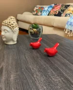 Vibhsa Birds of Health and Happiness Set - Handmade Red Figurines for Home Decor & Gifting - Image 6