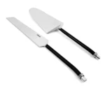Elegant Cake Cutting & Serving Set - Black, Twisted Handle | Premium Stainless Steel Cake Knives and Server