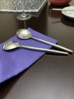 Elegant Hammered Silver Flatware Set - Stainless Steel Table Setting for 4 | Perfect for Special Occasions - Image 7