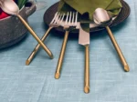Vibhsa Golden Silverware Flatware Set - Elegant 30-Piece Dining Cutlery - Image 5