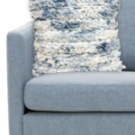 Luxurious Blue & White Furry Throw Pillow Cover - Soft, Durable & Easy to Clean