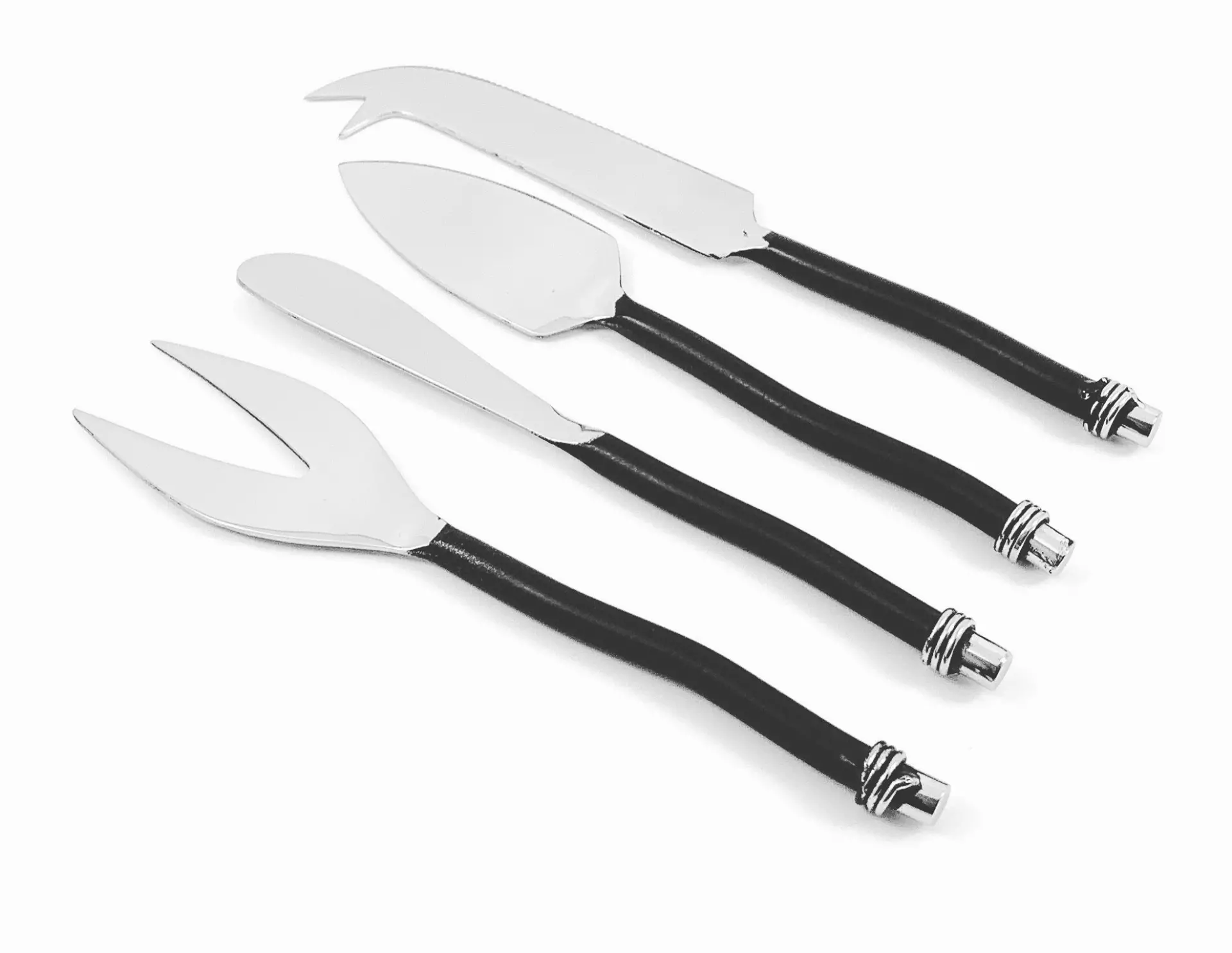 3328520_large.webp Premium Cheese Knives Set of 4 - Stainless Steel Blades & Curved Handle for Ultimate Cheese Experience - Image 1
