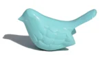 Vibhsa Bird Figurines - Symbols of Health & Happiness - Sea Green Handcrafted Aluminum Table Top Decor