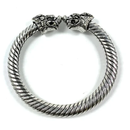 Antique Norse Viking Bracelet with Dragon Heads - Vintage Style Twist & Wear Bracelets for Women