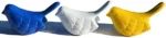 Vibhsa Bird Figurines Symbols of Health & Happiness (Blue, White & Yellow) - Handmade Table Top Decor for Home and Office - Image 2