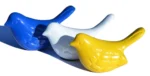 Vibhsa Bird Figurines Symbols of Health & Happiness (Blue, White & Yellow) - Handmade Table Top Decor for Home and Office - Image 6