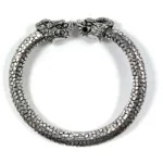 Antique Norse Viking Bracelet with Lion Heads & Snake Pattern | Vintage Style Handmade Jewelry | Perfect Gift