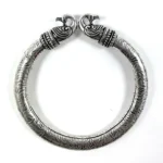 Elegant Antique Norse Viking Bracelet with Peacock Heads & Leaf Pattern - Unisex Handmade Jewelry
