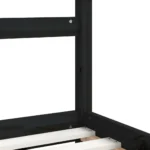 vidaXL Kids Bed Frame - Solid Wood Pine, Black 80x160 cm - Stylish & Sturdy Children's Bed - Image 7