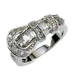 Buckle Up Ring - Sparkle with Style | Shop Now - Elegant Cubic Zirconia Ring