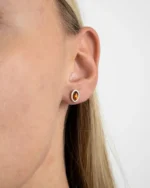 Amber Classic Mini Quintessence Stud Earrings - Elegant Baltic Amber & 925 Sterling Silver Jewelry - Image 2