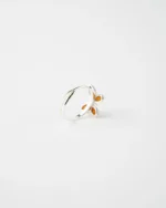 Subtle Butterfly Adjustable Ring - Elegant & Charming Jewelry with Baltic Amber & Sterling Silver - Image 3