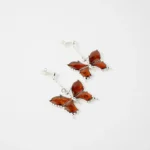 Statement Butterfly Earrings Elegant Oversized Silhouette | Baltic Amber & 925 Sterling Silver