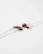 Luxurious Statement Butterfly Bracelet Elegant Baltic Amber & Sterling Silver Design