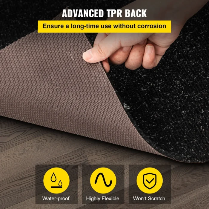 VEVOR Marine Carpet - 6 x 36 ft Charcoal Black Marine Grade Boat Carpet - Soft, Non-Slip, Waterproof & Easy to Clean - Image 3